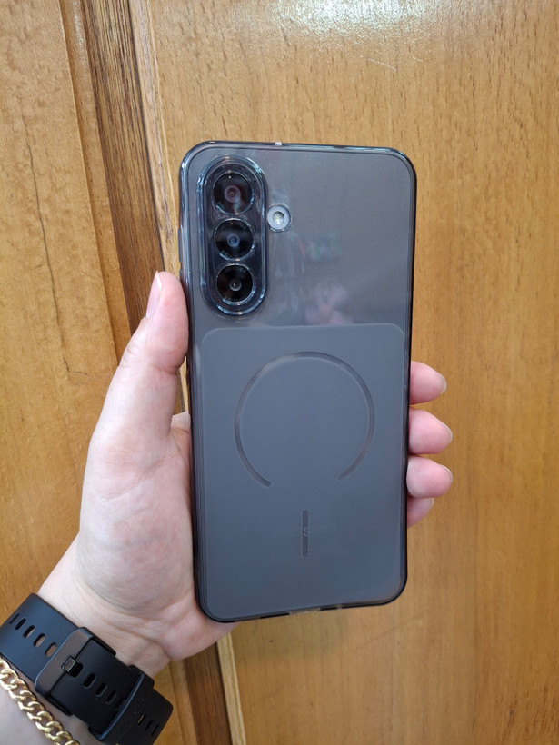 قاب شفاف سامسونگ Galaxy A07 مدل Mag Crystal با محافظ لنز دوربین