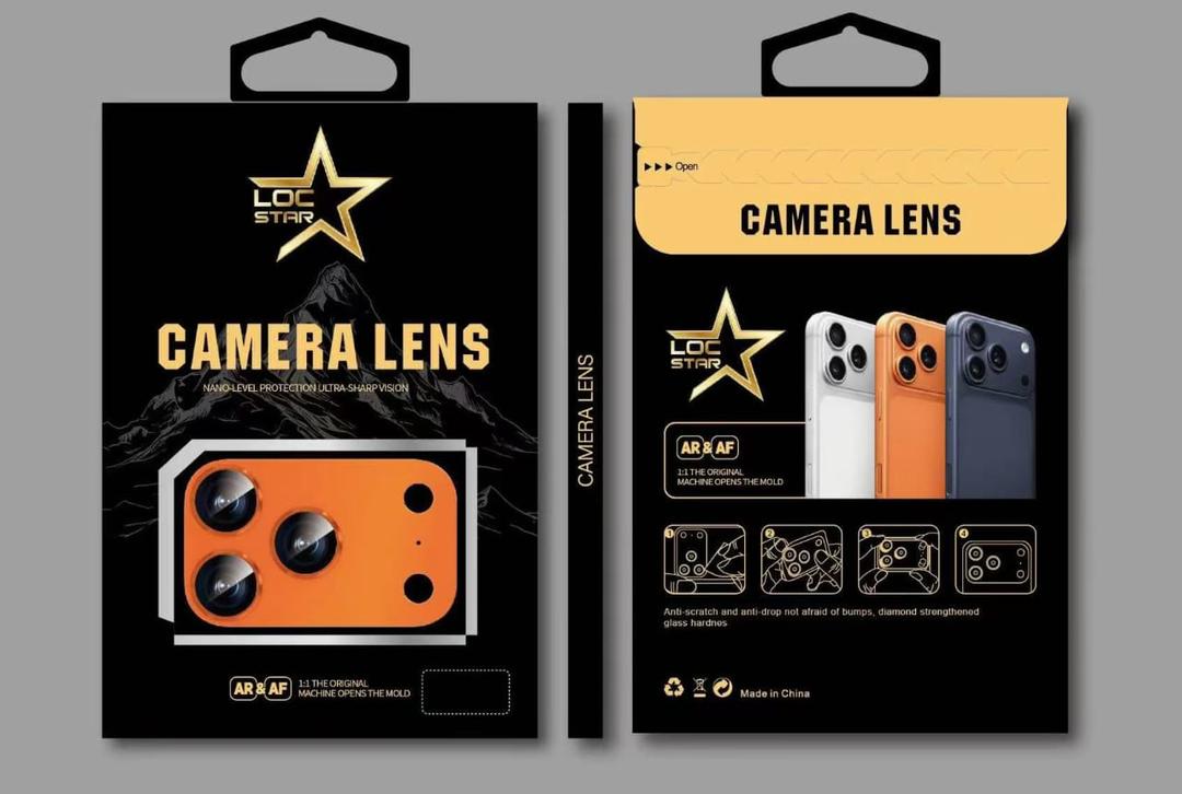 گلس لنز دوربین آیفون 17 پرو مکس LOC STAR | محافظ لنز Camera Lens ضدخش و ضدضربه