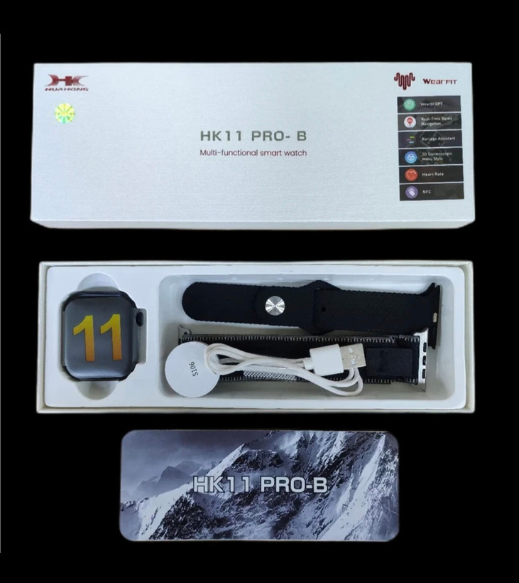 ساعت هوشمند HK11 Pro-B با نمایشگر AMOLED و بند سیلیکونی