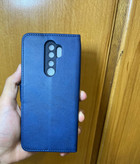 قاب کیفی چرمی مگنتی جاکارتی دار مشکی xiaomi redmi note 8 pro